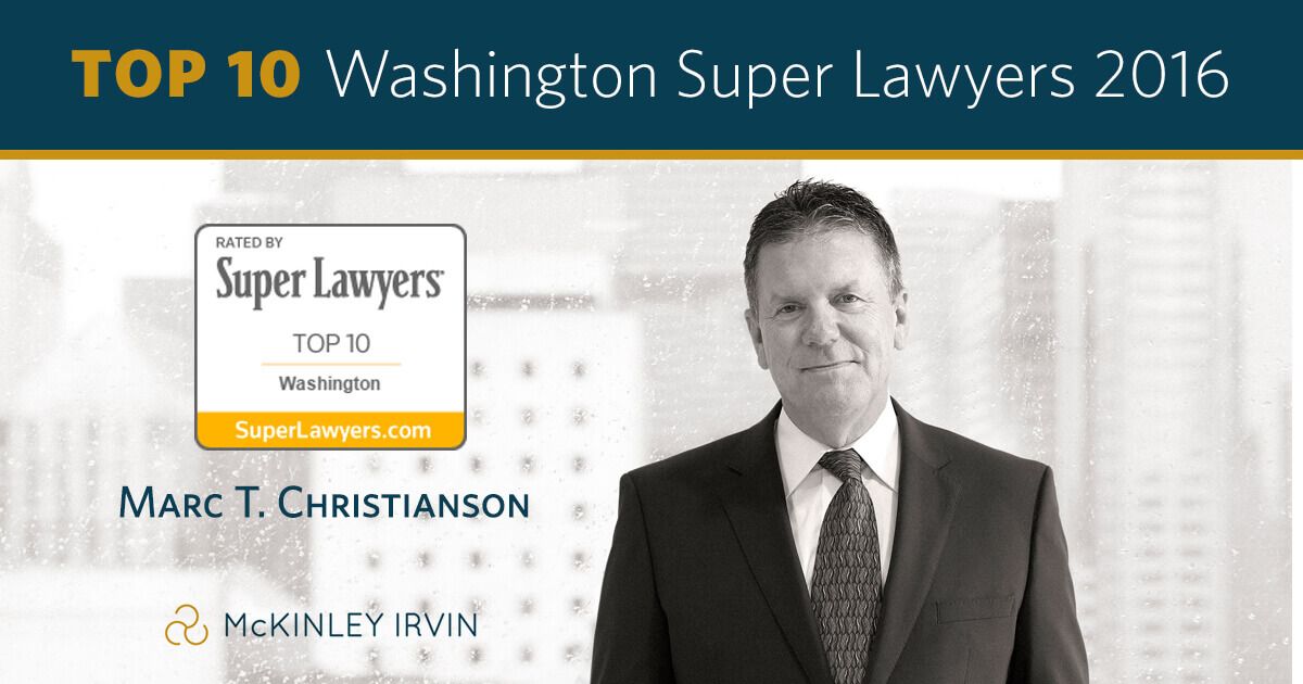 Marc Christianson Named Top 10 Attorney in Washington State